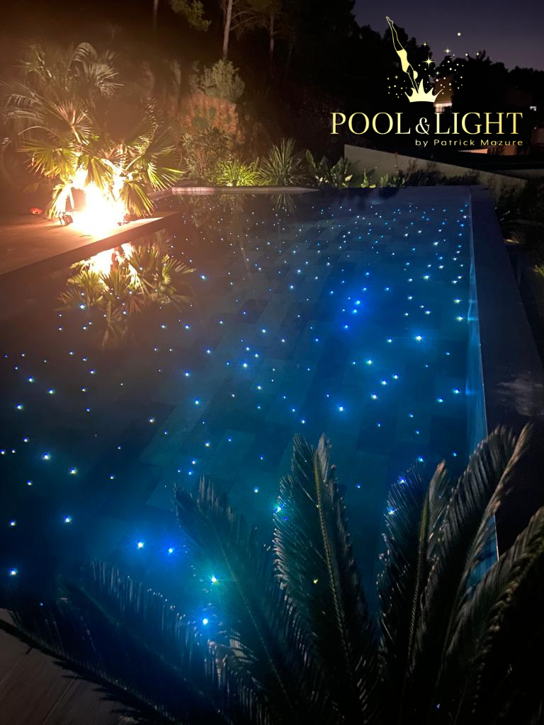 fibre optique réalisation Pool & Light